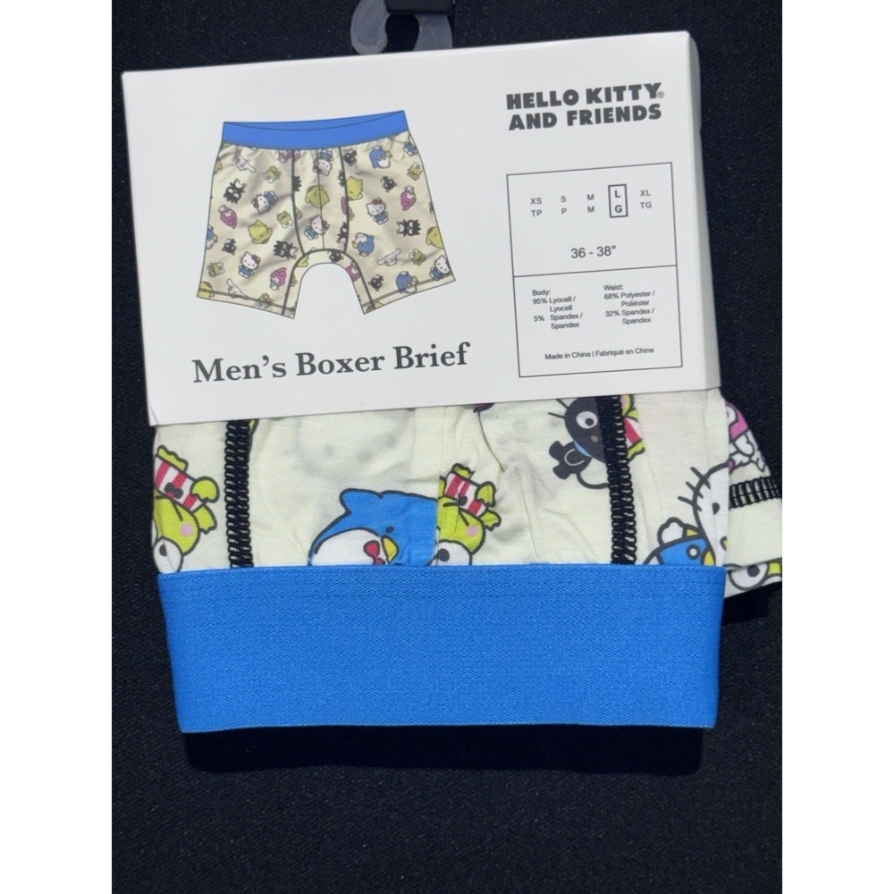 NWT Hello Kitty And Friens Men's Boxer Brief Size Large 36-38